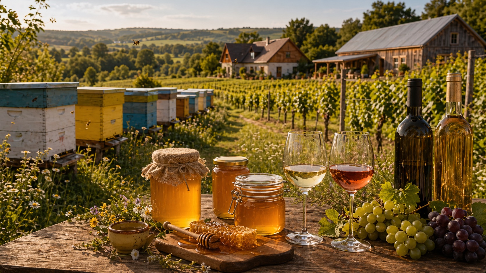 Lubuskie mead and honey trail with apiaries, honey products, and countryside atmosphere