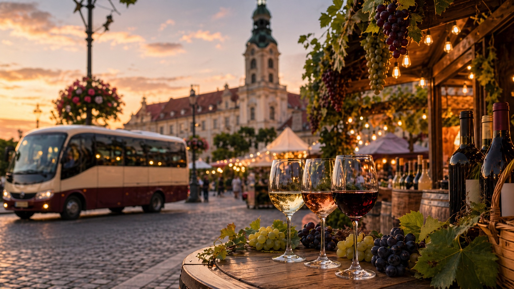 Winobranie festival vineyard bus and lively Zielona Góra wine-country atmosphere