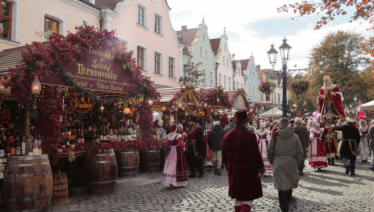 Town-square wine festival scene used to illustrate TuchoViniFest